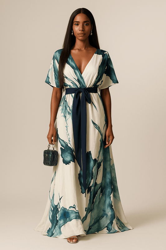 Isabelle | Maxi Watercolor Dress